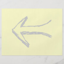 Arrow Pointing Left. Grey and Cream. Flyers