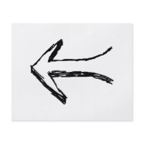 Arrow Pointing to the Left. Black. Flyer