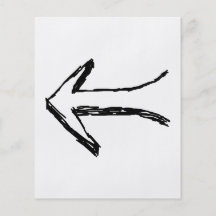 Arrow Pointing to the Left. Black. Personalized Flyer
