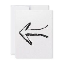 Arrow Pointing to the Left. Black. Invites