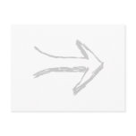Arrow Pointing to the Right, Grey. Post Card