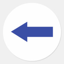Arrow Round Sticker