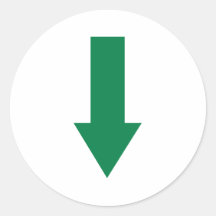 Arrow Round Sticker