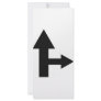 arrow straight and right icon customized rack card