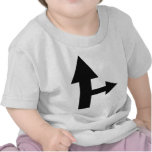 arrow straight and right icon tees
