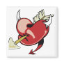Arrow Through Devil Heart Refrigerator Magnet