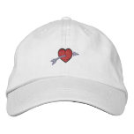Arrow Through Heart Hat embroidered hats