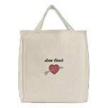 Arrow Through Heart Tote Love Struck embroidered bags