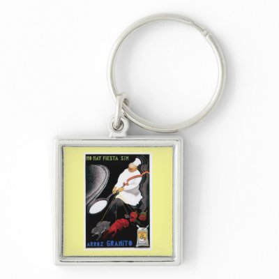 Arroz Granito Vintage Food Ad Art Key Chain by redwingshoppe