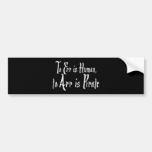 Arrr Pirate Bumper Sticker