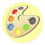 Art artist paint palette sticker sheet