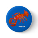 Art Badge Button: Cornish Lobster