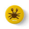 Art Badge Button: John Dyer Crazy Beach Crab