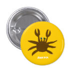 Art Badge Button: John Dyer Crazy Beach Crab buttons