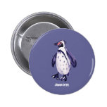 Art Badge Button: John Dyer Purple Penguin buttons