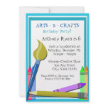 Art Birthday Party invitations