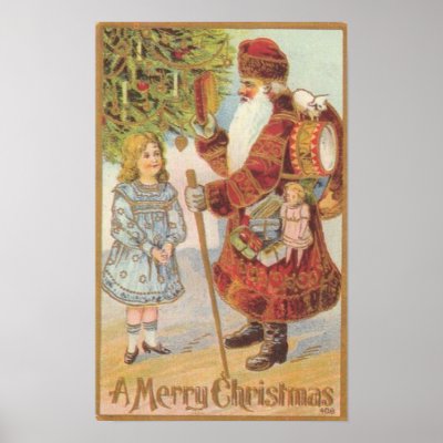 ART CANVAS AUTHENTIC 1800s CHRISTMAS ART REPRO by libertydogmerch