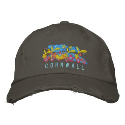Art Cap: Cornwall John Dyer Design Embroidered Hat by johndyergallery