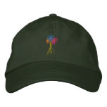 Art Cap: Flower Bunch Embroidered Hat