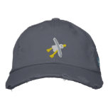 Art Cap: Scruffy Seagull Design Embroidered Baseball Caps