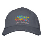 Art Cap: Tropical Beach Babe Design embroidered hats