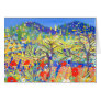 Art Card: Cherries, Poppies and Daisies, Provence