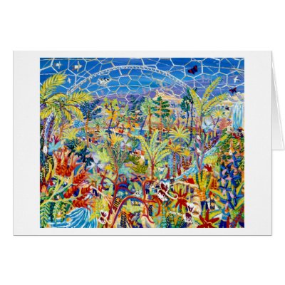 Artistic Websites on Art Card  Garden Of Eden  The Eden Project  Uk By Johndyergallery