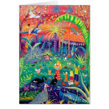 Art Card: Happy Bird Day at the Zoo.Happy Birthday