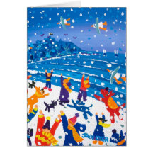 Art Card: Jumping for Snowflakes