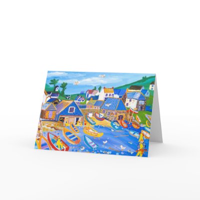 Art Card: Lobster Fishermen, Cadgwith, Cornwall by johndyergallery