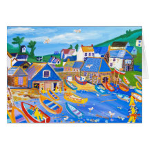Art Card: Lobster Fishermen, Cadgwith, Cornwall