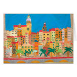 Art Card: Menton. Collage and paint.