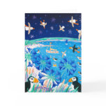 Art Card: Scilly Puffins and Gulls, Pentle Bay