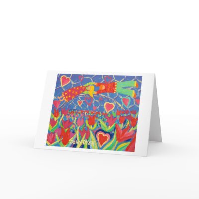 Art Card: Temptation in the Tulips. Valentine's by johndyergallery