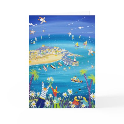 Art Card: Waving Daisies, St. Ives by johndyergallery