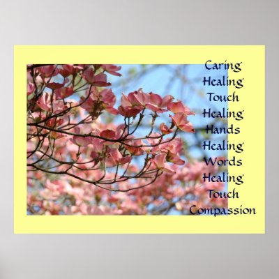 Art Caring Healing Touch Hands Word Prints Framed by Basleeartprintgifts