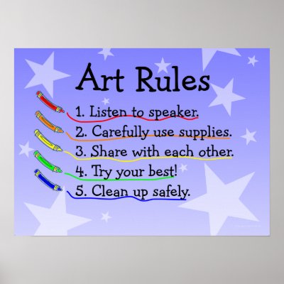 Art Class Rules Poster by collguedes