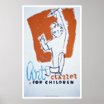 Art Classes For Children 1940 WPA posters