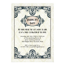 Art Deco 1920s Party Personalised Announcement