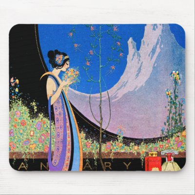 Art Deco Advertising Art  by Fred Parker Mouse Pad by VintageCabaret