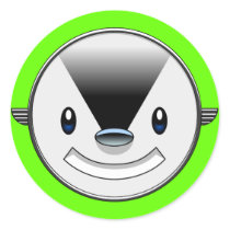 art deco animal face stickers