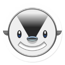 art deco animal face stickers
