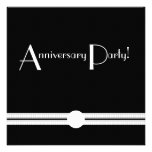 Art Deco Anniversary Invite in Black and White