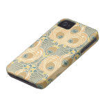 art deco art nouveau peacock pattern art iPhone 4 Case-Mate cases