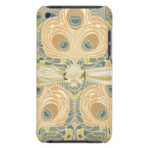 art deco art nouveau peacock pattern art barely there iPod covers