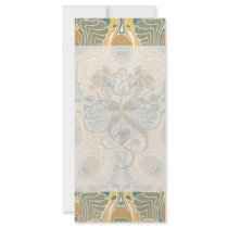 art deco art nouveau peacock pattern art customised rack card