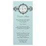 Art Deco Band Aqua Wedding Menu