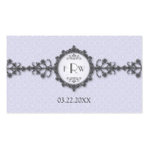 Art Deco Band Lilac Wedding Place Card Business Card