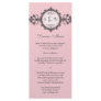 Art Deco Band Pink Wedding Menu