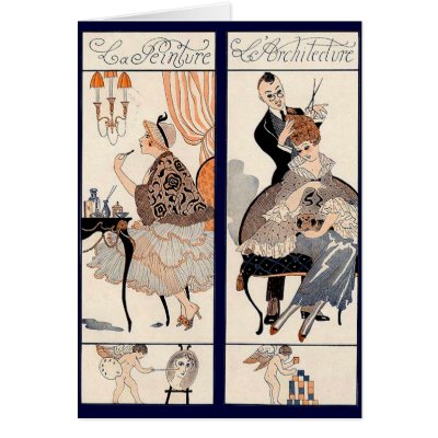 Art Deco Beauty Greeting Card by msdespina